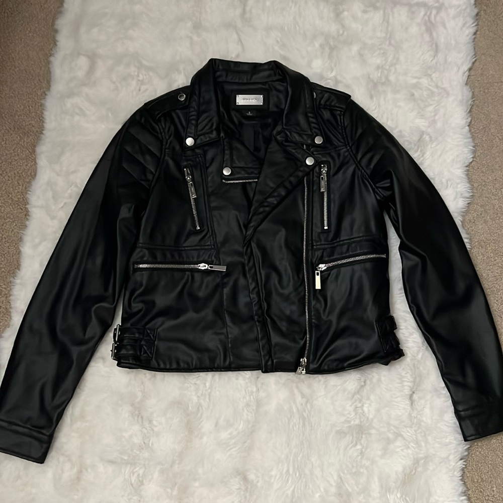 ❤️‍🔥 JouJou Black Motor Leather Jacket size  L